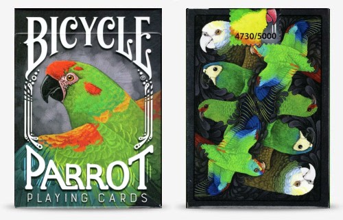 parrot playing cards
