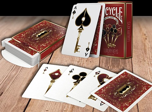 luxury keys playing cards