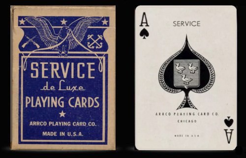 Service de luxe playing cards