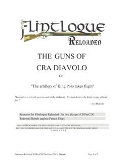 The Guns of Cra Diavolo, or, "The artillery of King Polo takes flight"