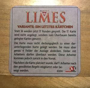 Limes: Ein letztes Kärtchen
