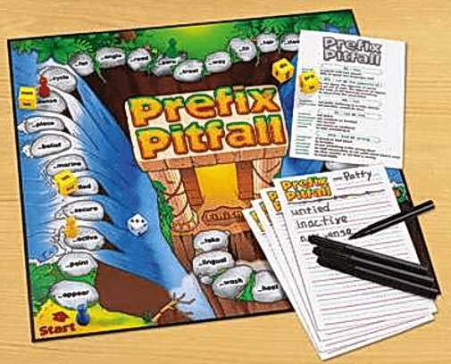 Prefix Pitfall Vocabulary Game
