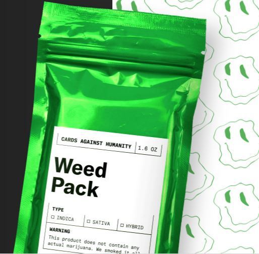 Cards Against Humanity CAH WEED Marijuana Expansion Packs Part of Profit Donated