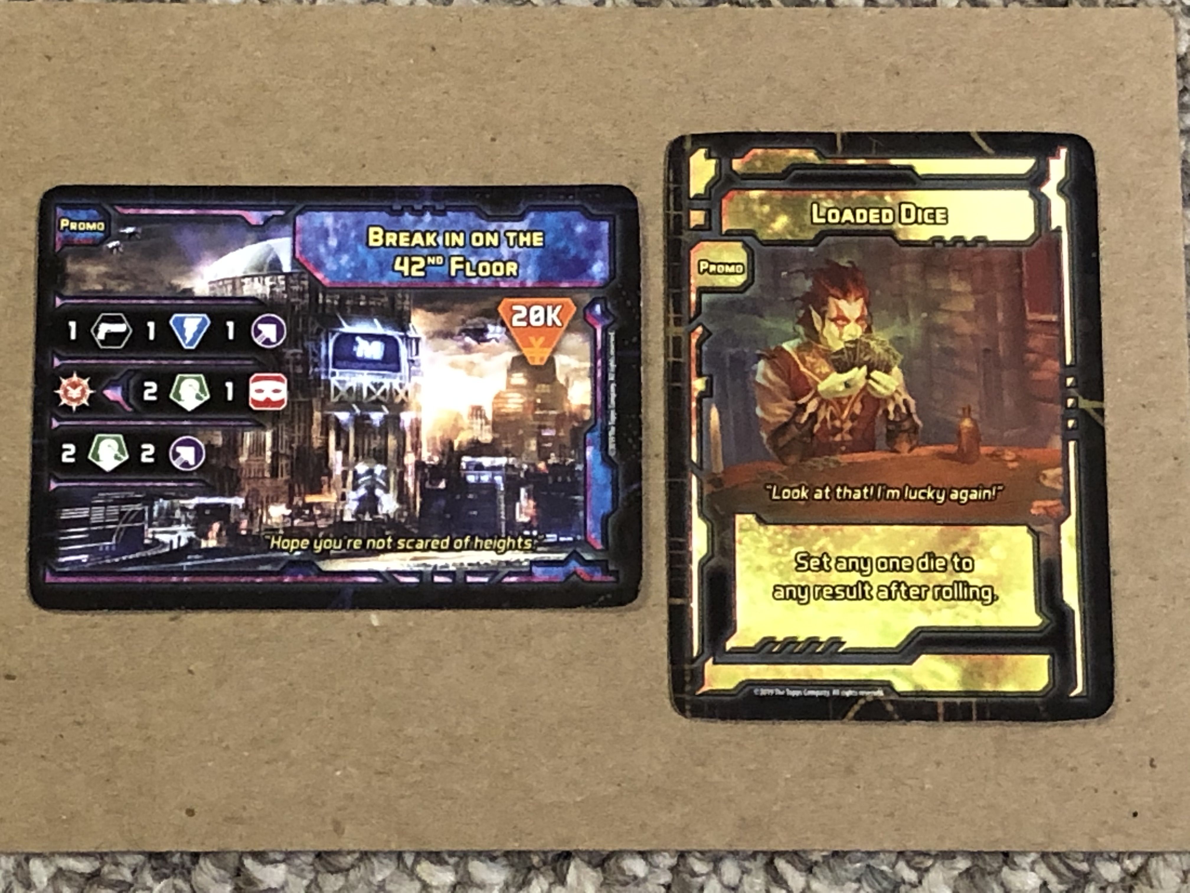 Shadowrun: Sprawl Ops – Dice Tower Kickstarter 2019 Promo Cards