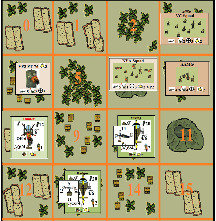 Gunship Platoon: A Solitaire Game of Helicopter Gunship Combat in Vietnam (1965-1973).