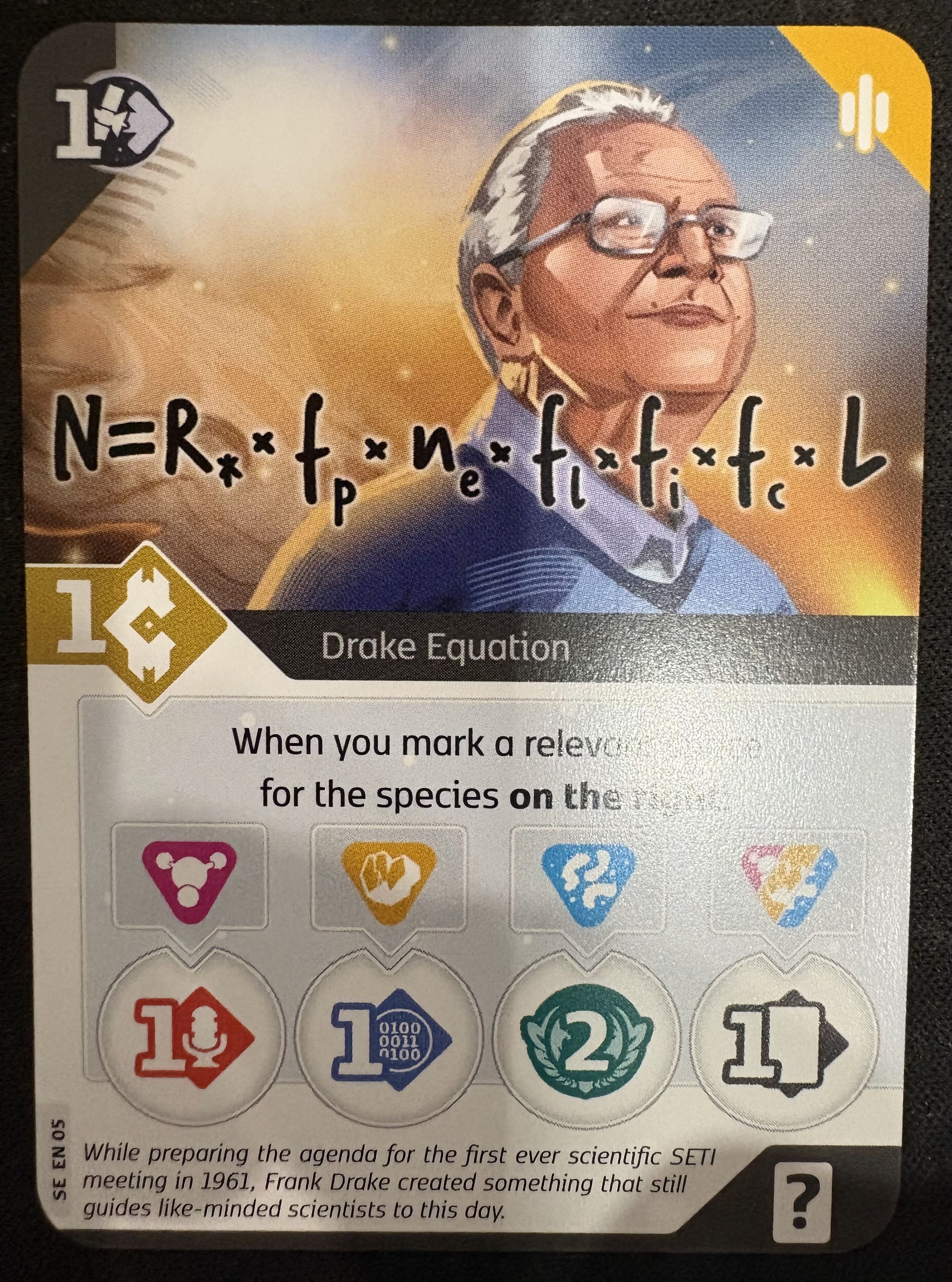 SETI: Search for Extraterrestrial Intelligence – Drake Equation Promo Card