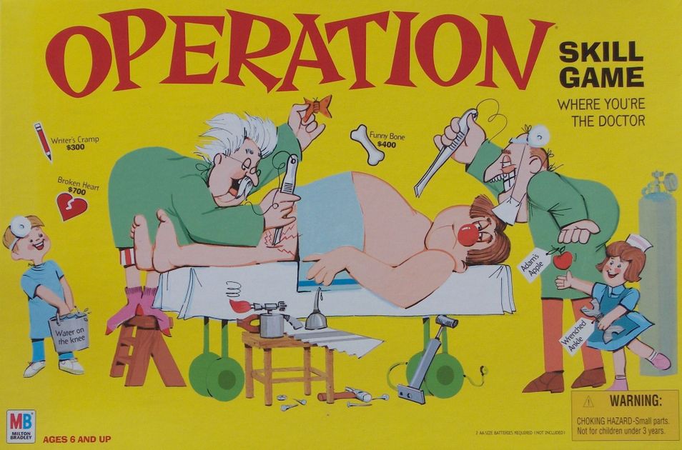 Original Operation Board Game Complete Set of 11 Plastic Pieces Hasbro 1965 