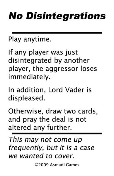 An important card, after several incidents while playing early versions of the game.