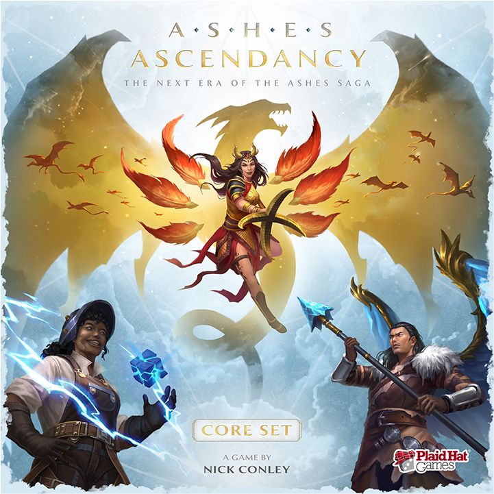 Ashes Ascendancy board game card game fantasy for 1-2 players - official Plaid Hat Games cover