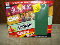 Board Game: Family Game Night Book and Game Set: Scrabble, Clue, Sorry, Yahtzee
