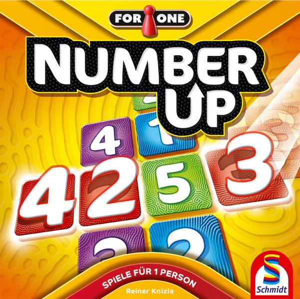 For One: Number Up, Schmidt Spiele, 2023 — front cover (image provided by the publisher)