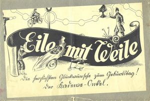 Eile mit Weile