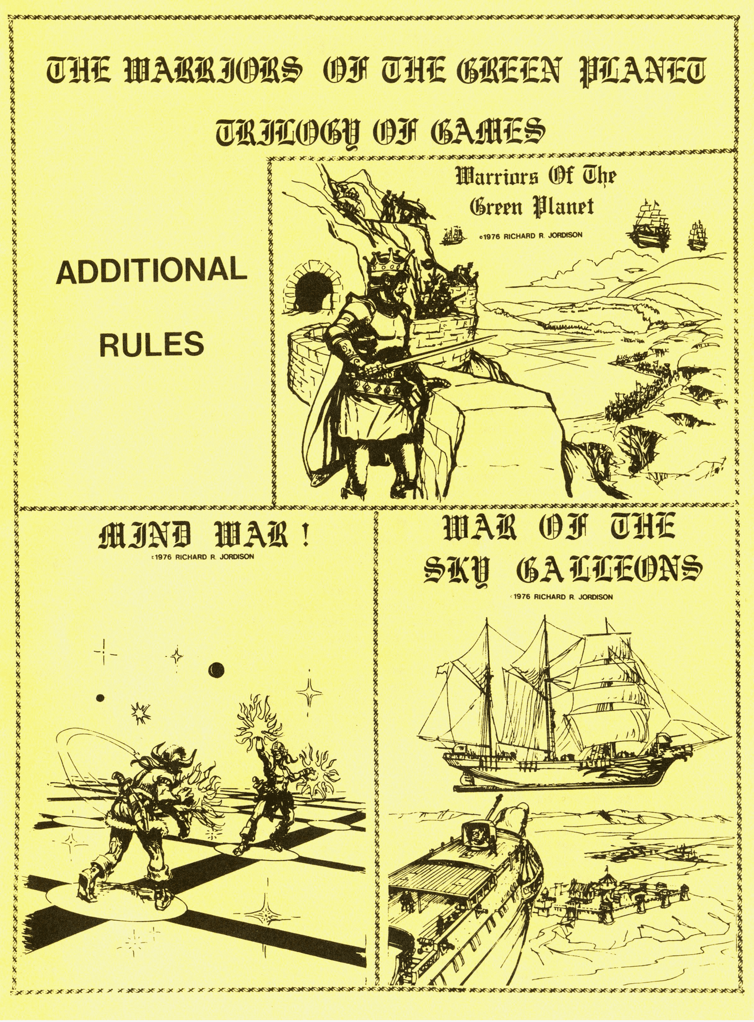 The Warriors of the Green Planet Trilogy of  Games, Additional Rules