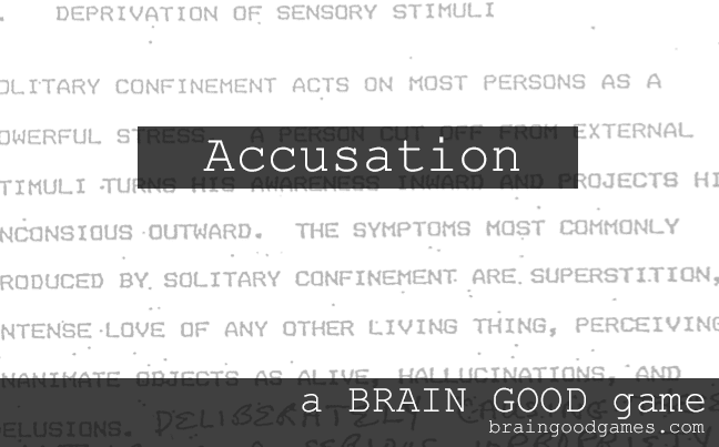 Accusation box art