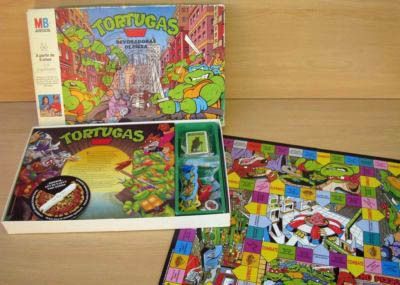 Tortugas Ninja Devoradoras de pizza (MB Juegos) 1991 Spanish Box