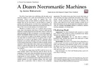 RPG Item: A Dozen Necromantic Machines
