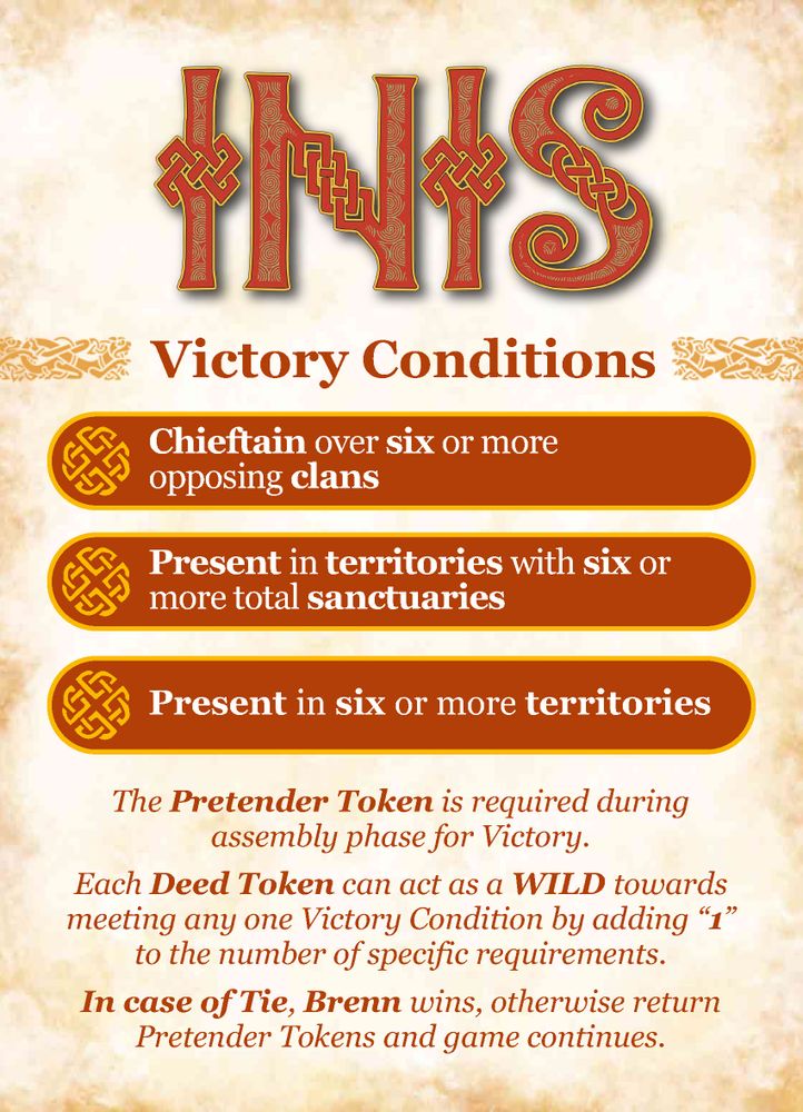 INIS - Victory Conditions - Reference Card | Inis