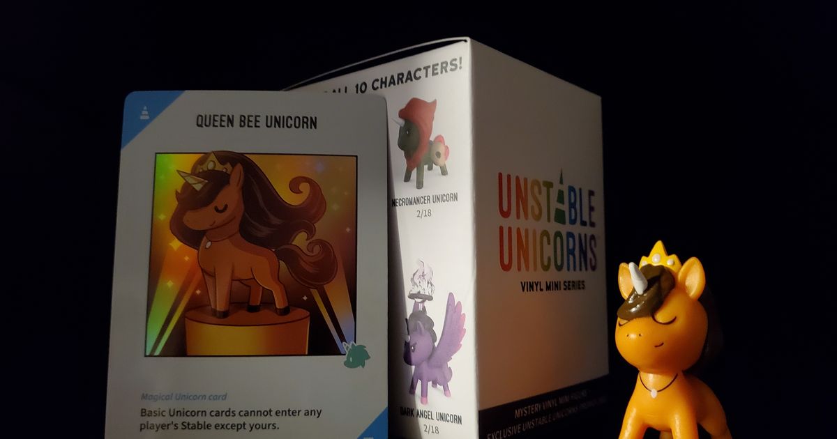 Unstable Unicorns Vinyl Mini Series Queen Bee Unicorn Exclusive Foil