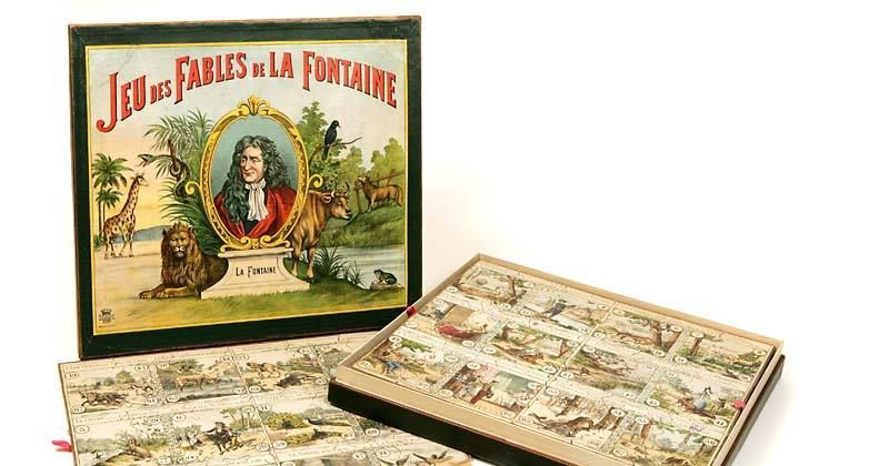 Ancien Jeu De Loto - Fables De La Fontaine - Édition Saussine C.1890