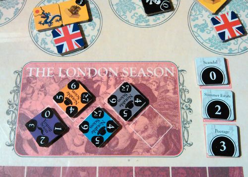 In-game shot of the London Season game board.