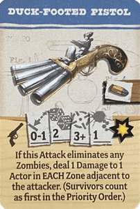 Zombicide: Undead or Alive – Duck-Footed Pistol Promo Card