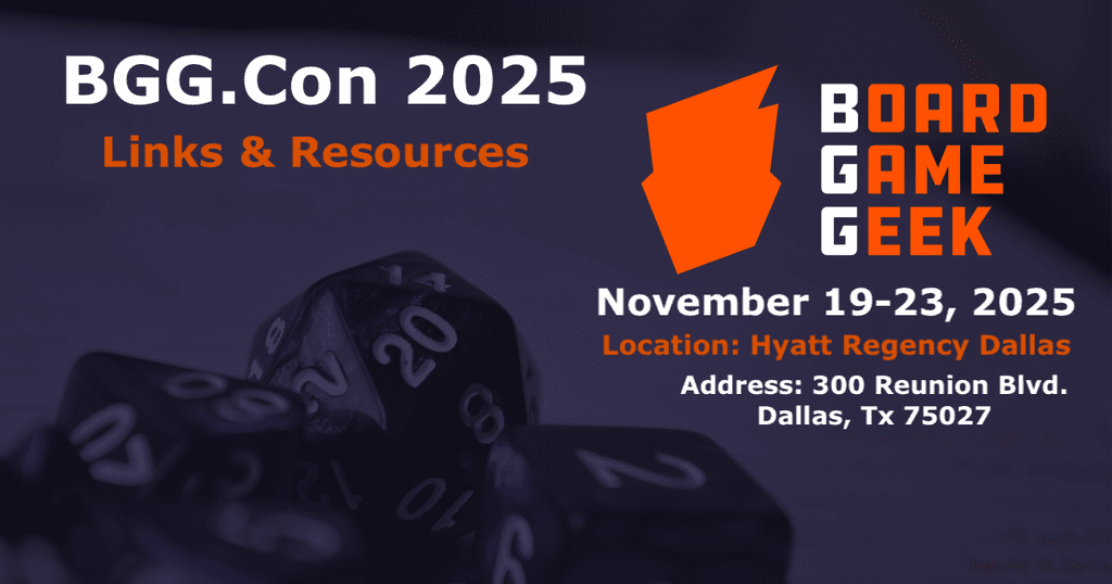 **Unofficial** BGG.Con 2025 Links and Resources - Everything You Need ...