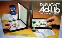 Board Game: Duplicate Ad-Lib Crossword Cubes