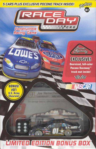 Details about   NASCAR 20 LOT Race Day CRG Constructible Racing Game NEW SEALED PACKS!!