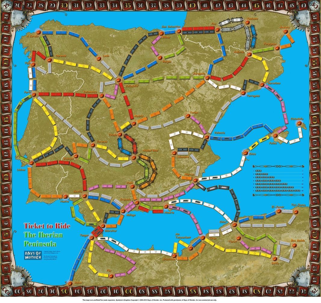 Iberia (fan expansion for Ticket to Ride)