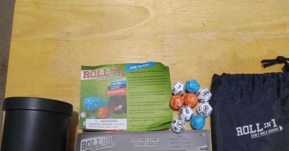 Roll in 1 Golf Dice Game Board Game BoardGameGeek