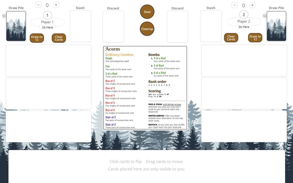 Games implemented on playingcards.io and virtualtabletop.io