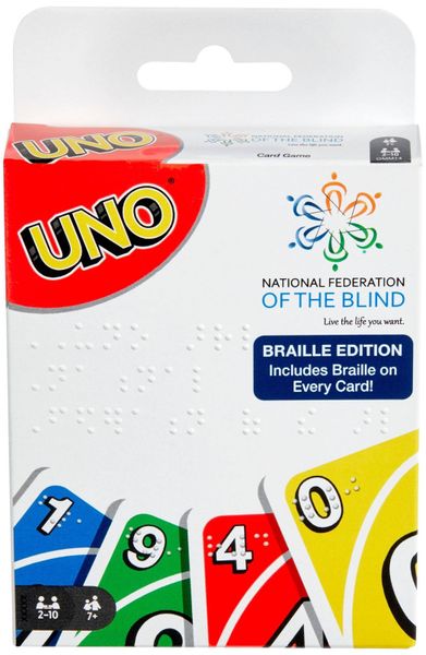 UNO: Braille Edition, Mattel, 2019