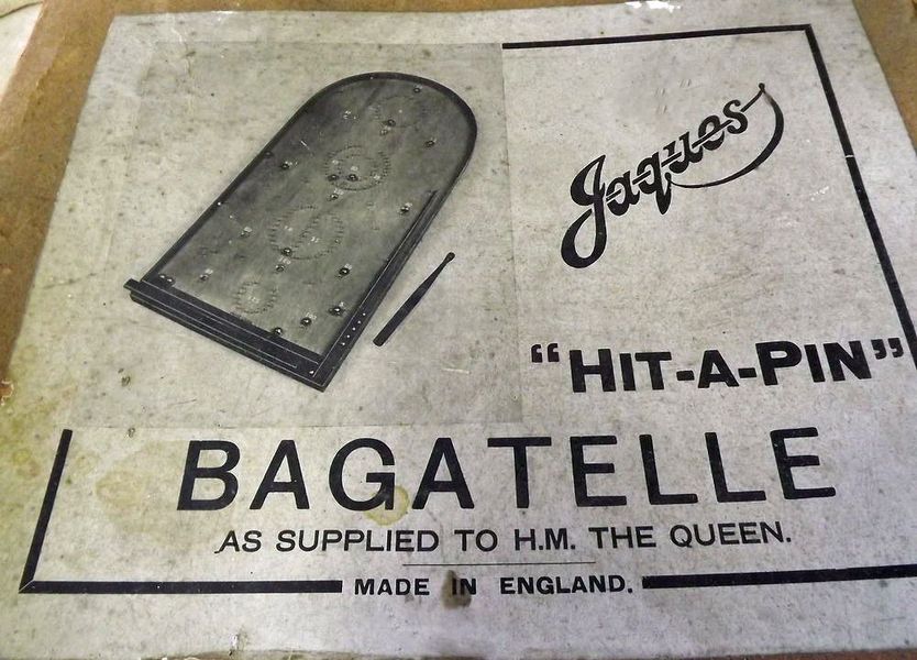 Hit-A-Pin Bagatelle (Jaques) Box