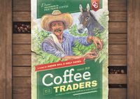 Coffee Traders, Capstone Games, 2021 — front cover (image provided by the publisher)