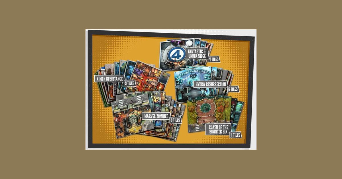 Marvel Zombies A Zombicide Game Tile Set Board Game Accessory