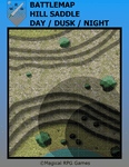 RPG Item: Battlemap Hill Saddle Day/Dusk/Night