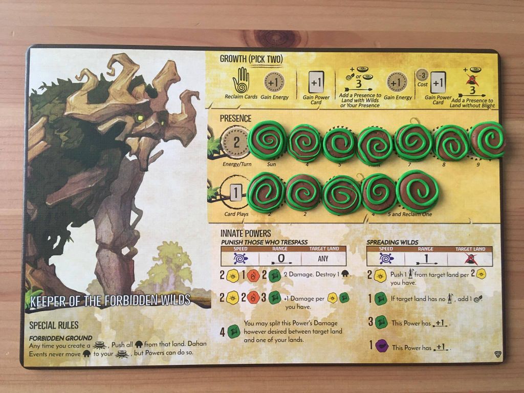 Custom Polymer Clay Tokens Jagged Earth + Branch & Claw Spirit Island