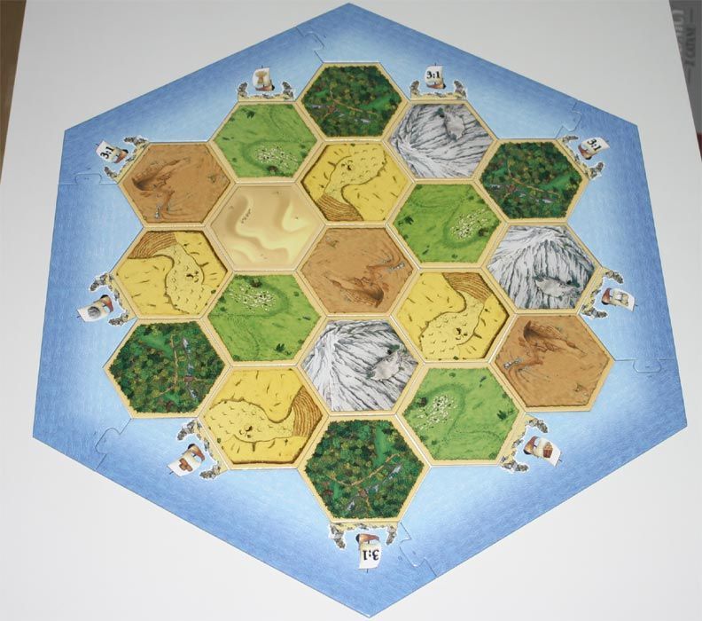 An interesting 3-player starting setup | Catan