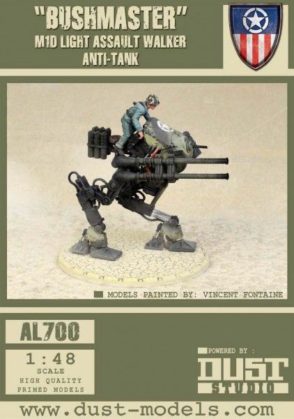 Dust Tactics: M1D Light Assault Walker Anti-tank – "Bushmaster"