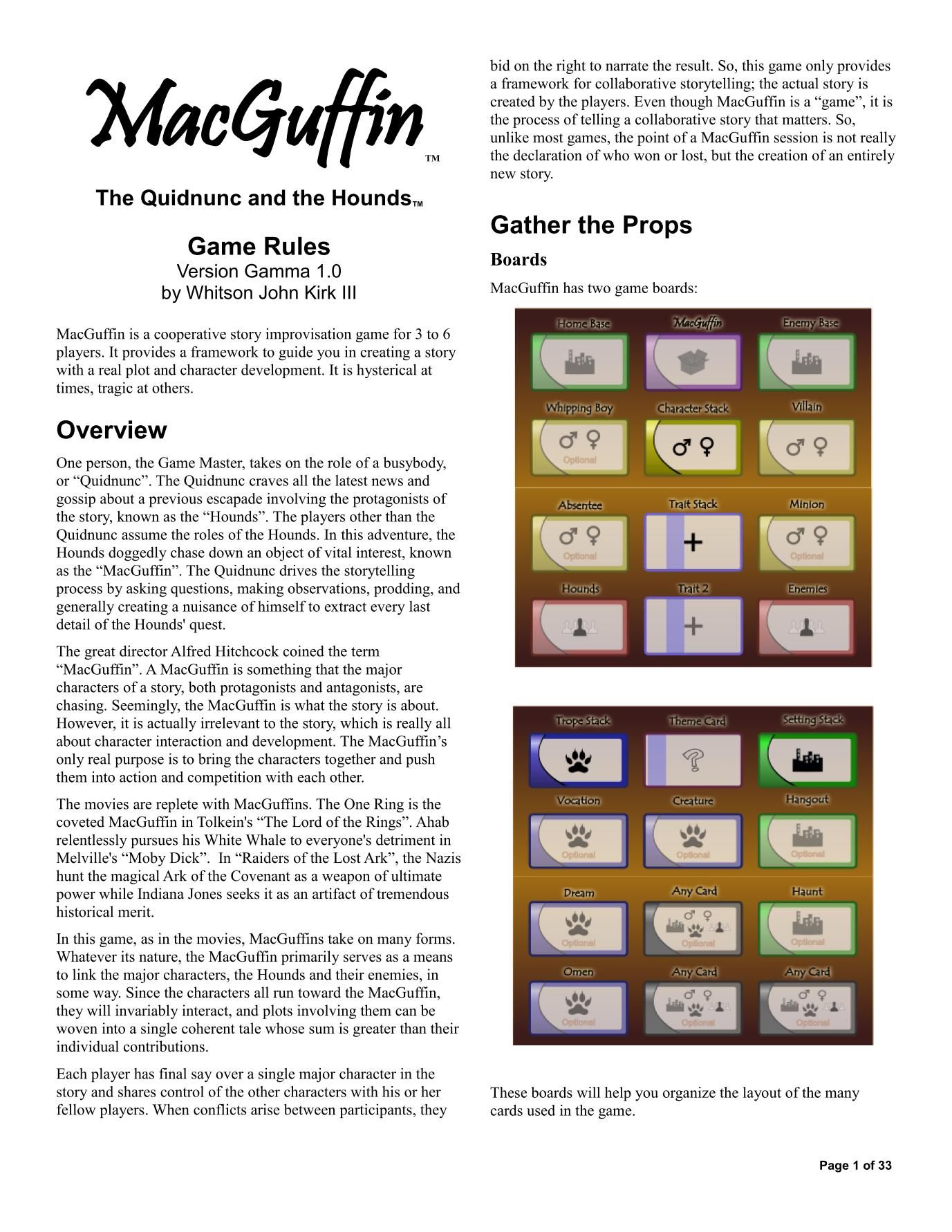 MacGuffin: The Quidnunc and the Hounds