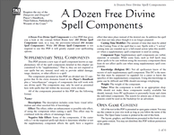 RPG Item: A Dozen Free Divine Spell Components