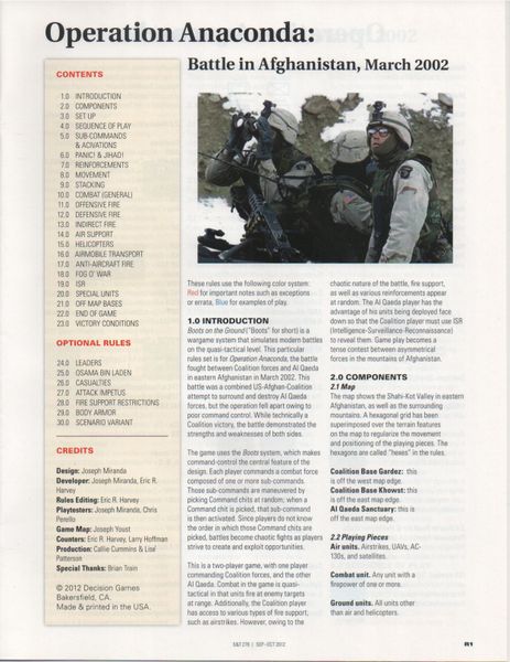 Operation Anaconda Battle In Afghanistan March 2002 Image Boardgamegeek