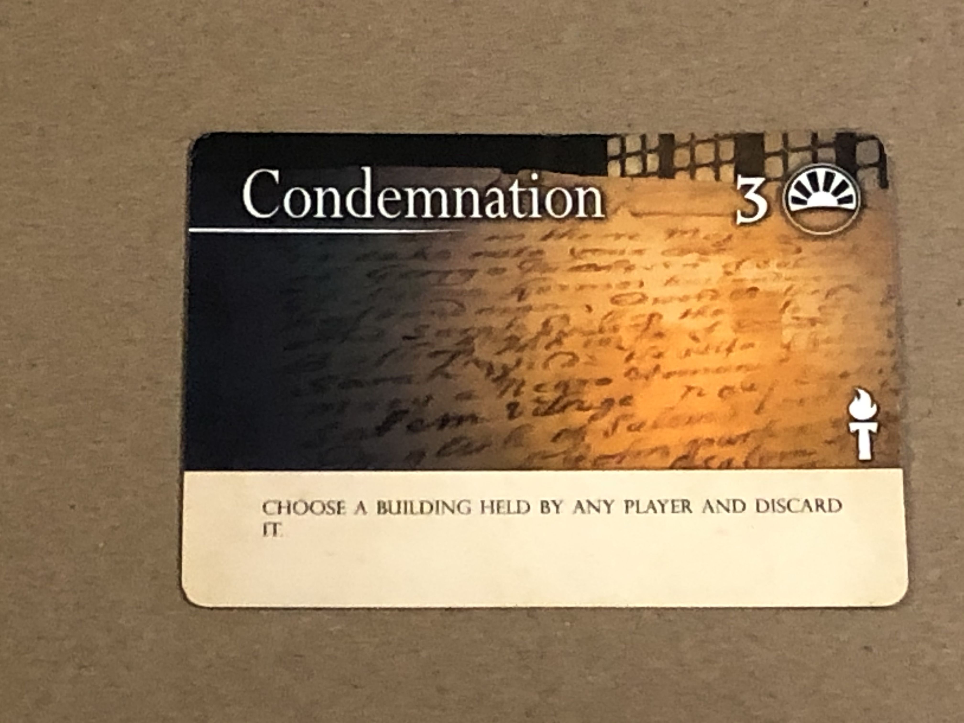 New Salem: Condemnation Promo Card