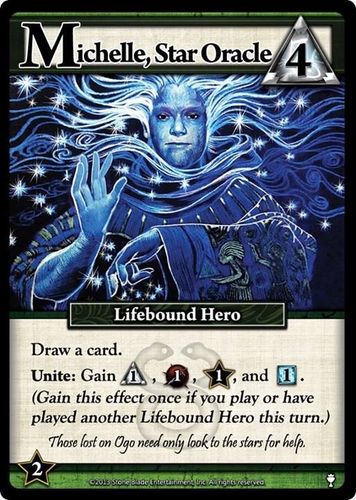 Board Game: Ascension: Michelle, Star Oracle Promo Card