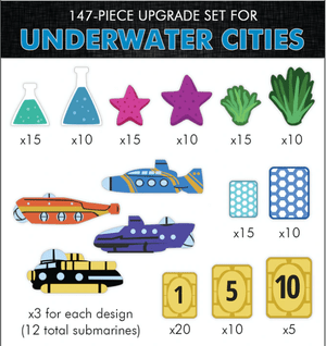 Underwater Cities: Meeple Source 147 Piece Wooden Upgrade Set