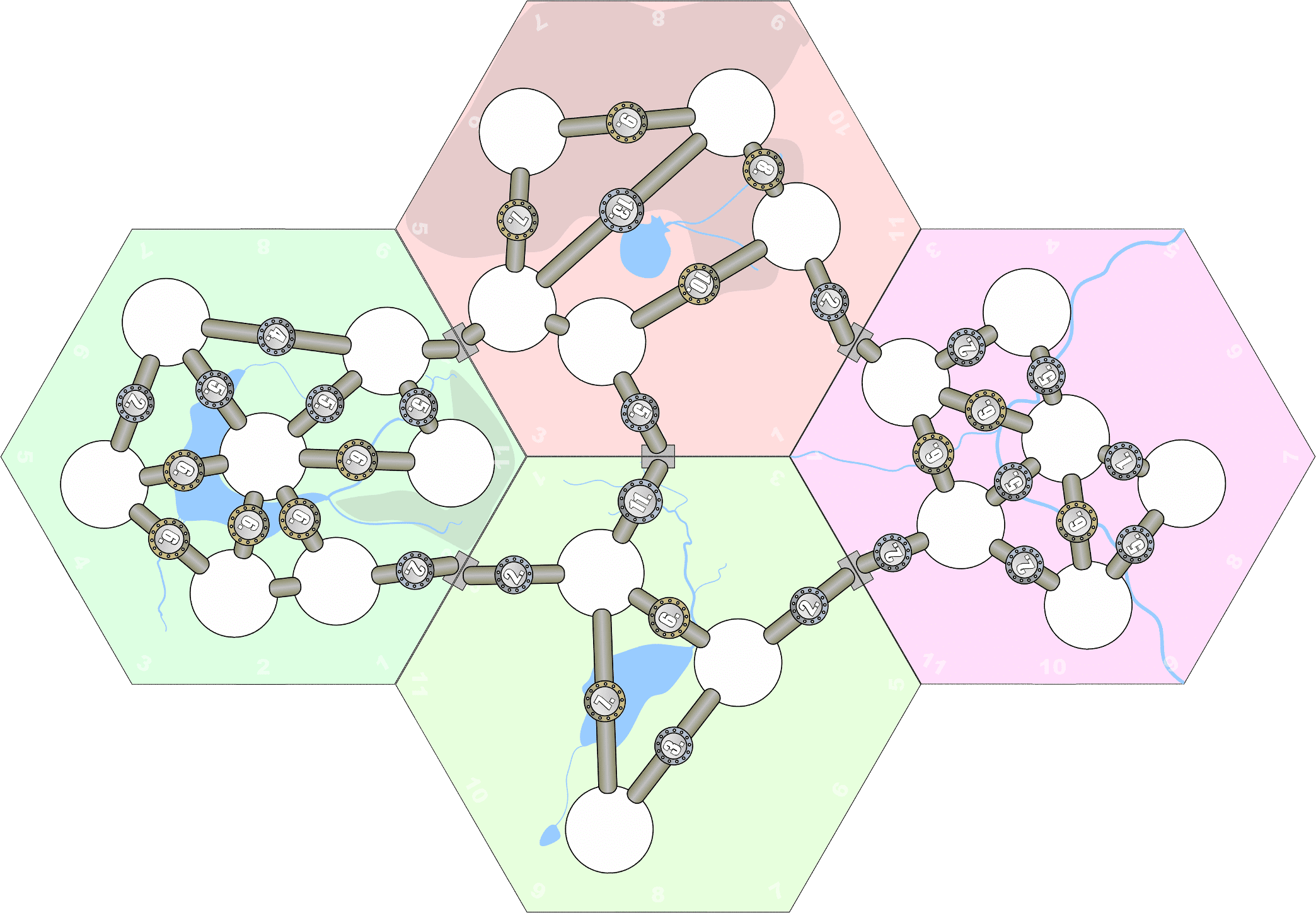 Morphogea: A Modular Hex Map (fan expansion for Power Grid)
