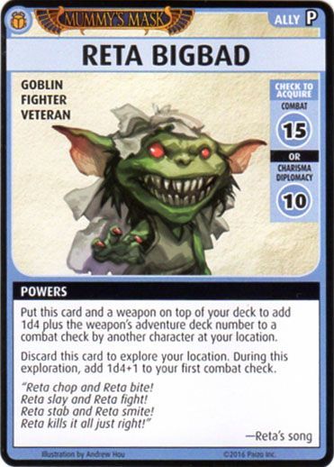 Pathfinder Adventure Card Game: Mummy's Mask – "Reta Bigbad" Promo Card