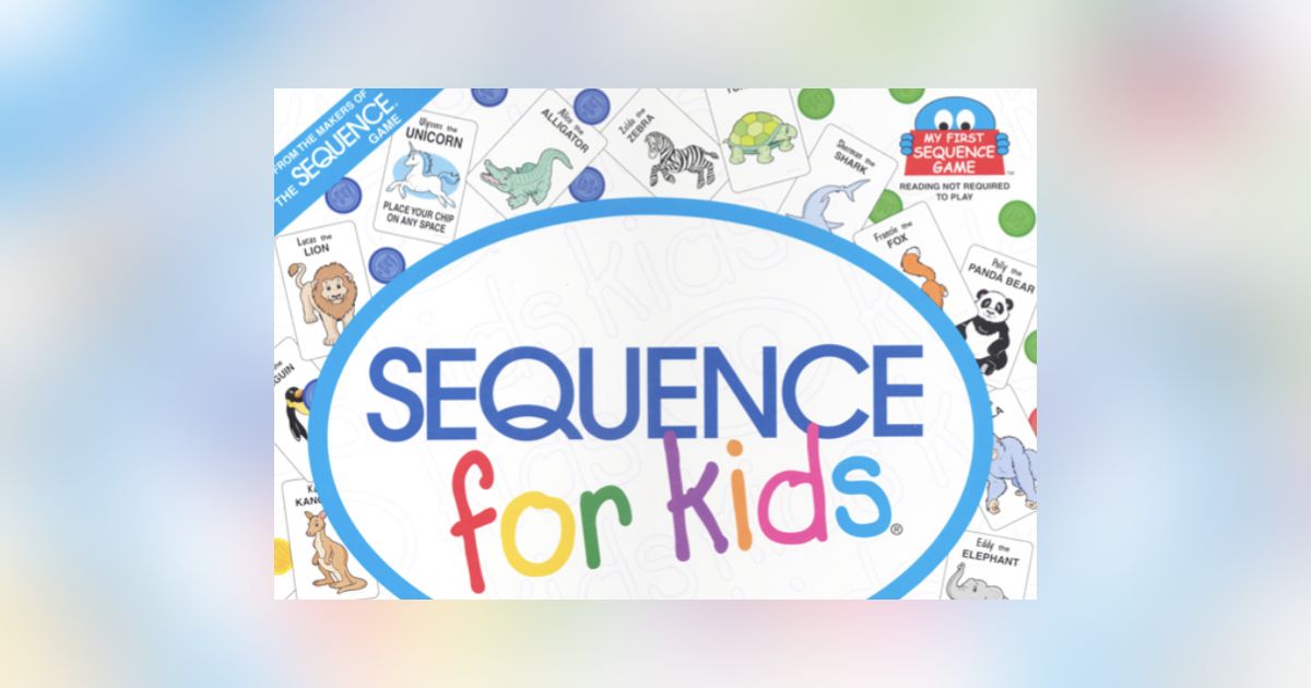 SEQUENCE for Kids -- The 'No Reading Required' Strategy Game by Jax and  Goliath, Multi Color, 11 inches (2-4 players) (Packaging May Vary)