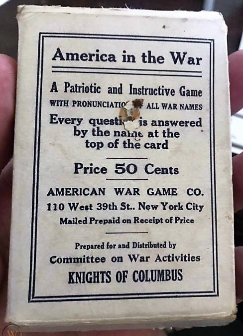 America in the War Card Game box art