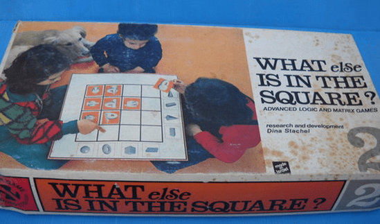 What else is in the square? advanced logic and matrix games. box art